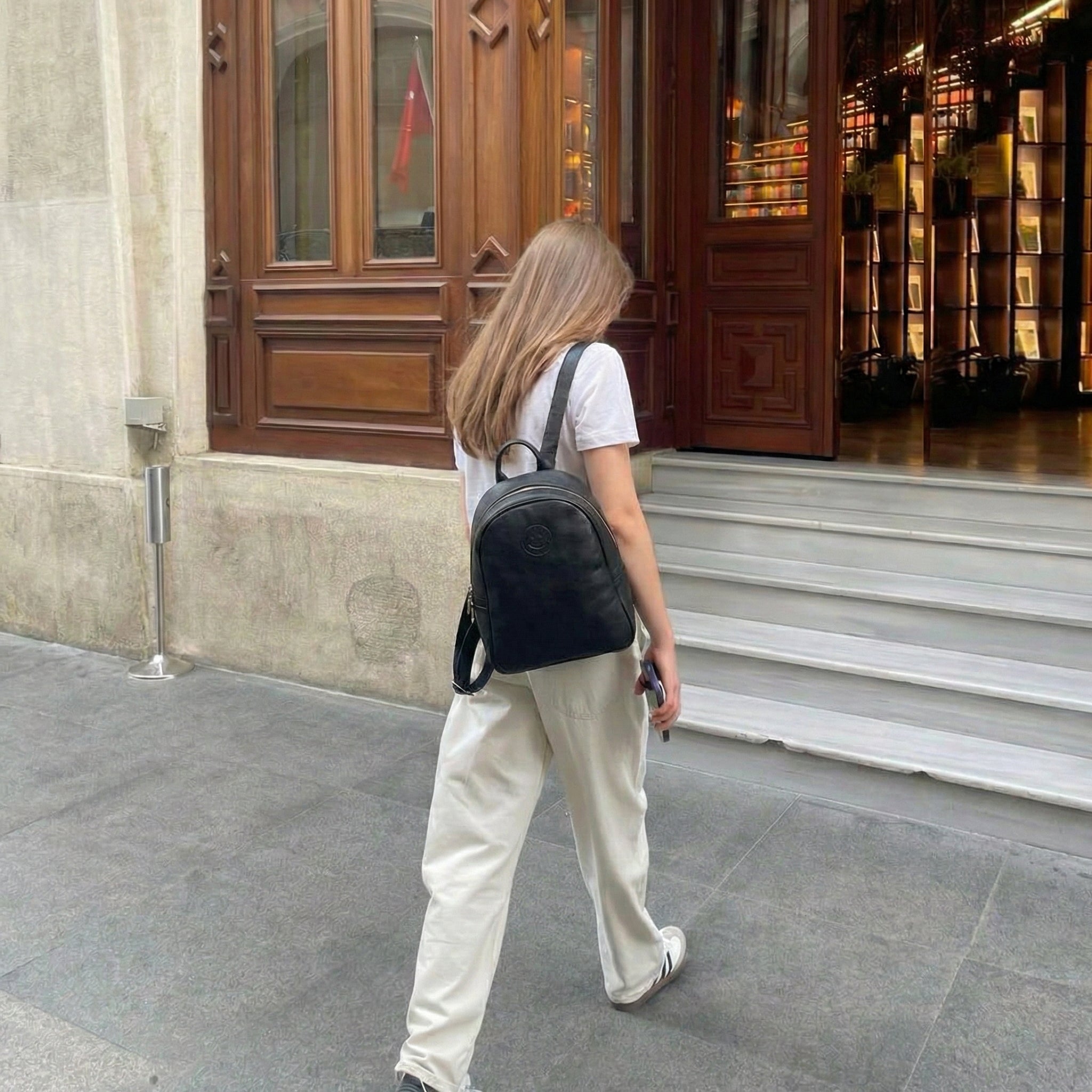 Leather Smile Backpack