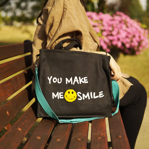 Mental health tote bag, you make me smile the tote bag, made me smile beach bag