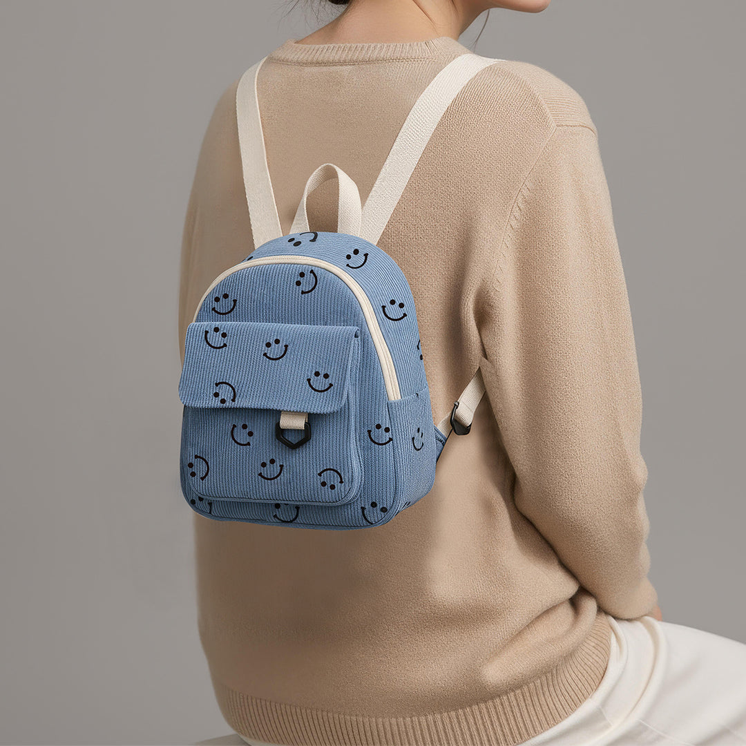 Corduroy Smile Backpack