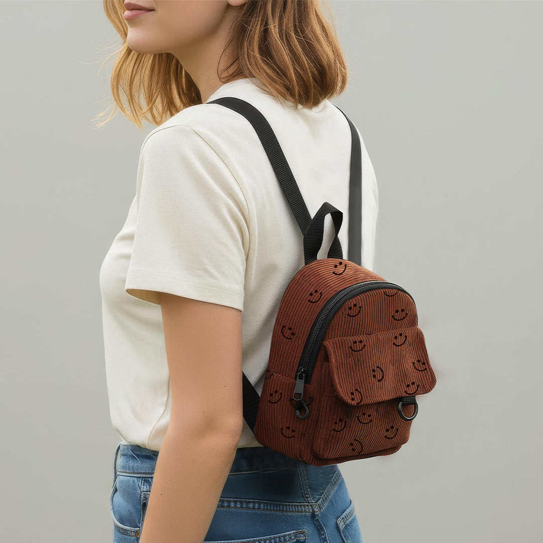 Corduroy Smile Backpack