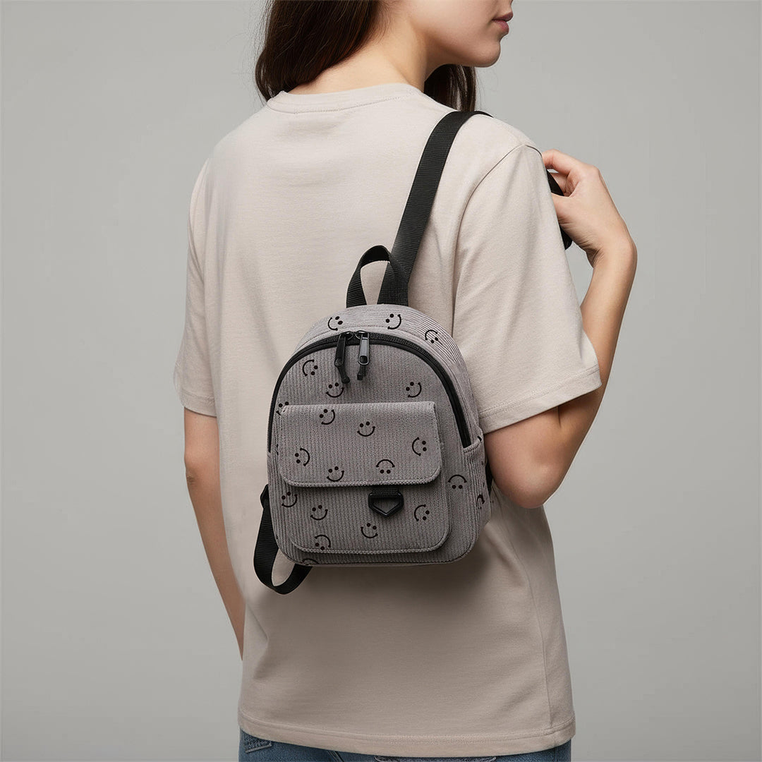 Corduroy Smile Backpack