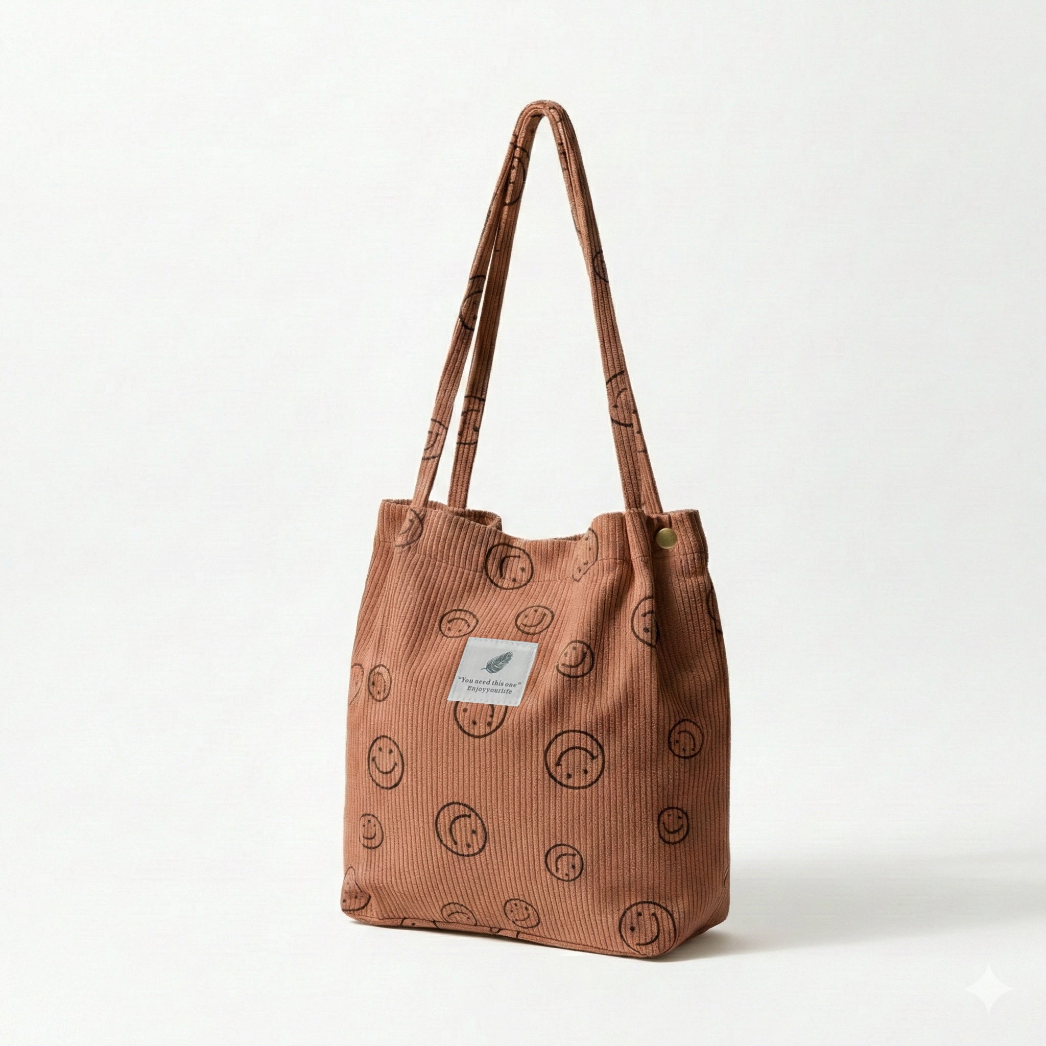 Corduroy Smile Bag