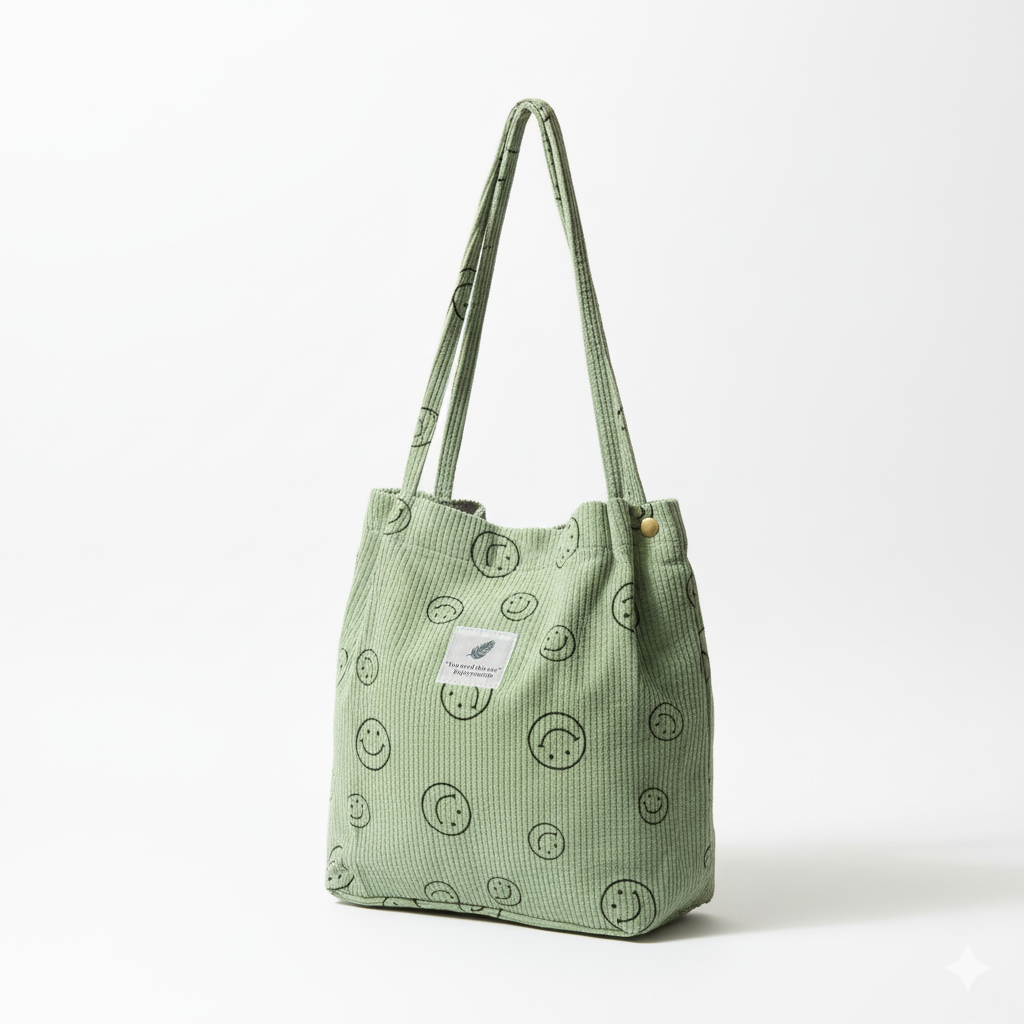 Corduroy Smile Bag