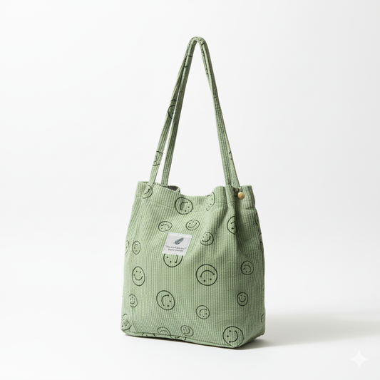 Corduroy Smile Bag