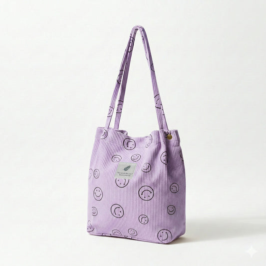 Corduroy Smile Bag