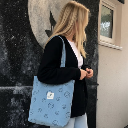 Corduroy Smile Bag