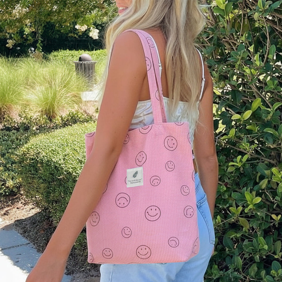 Corduroy Smile Bag