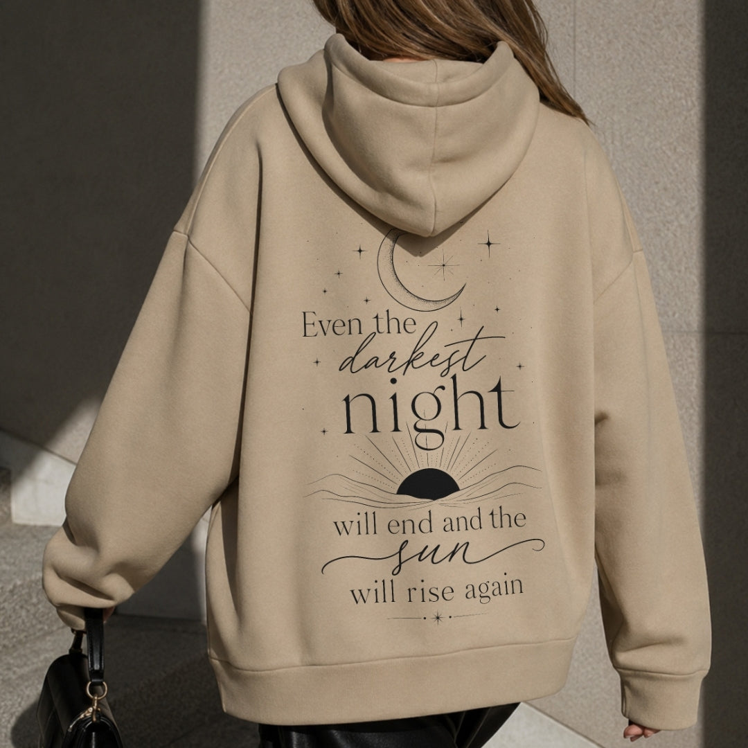 Sunrise Again Hoodie - Warm Sand Back