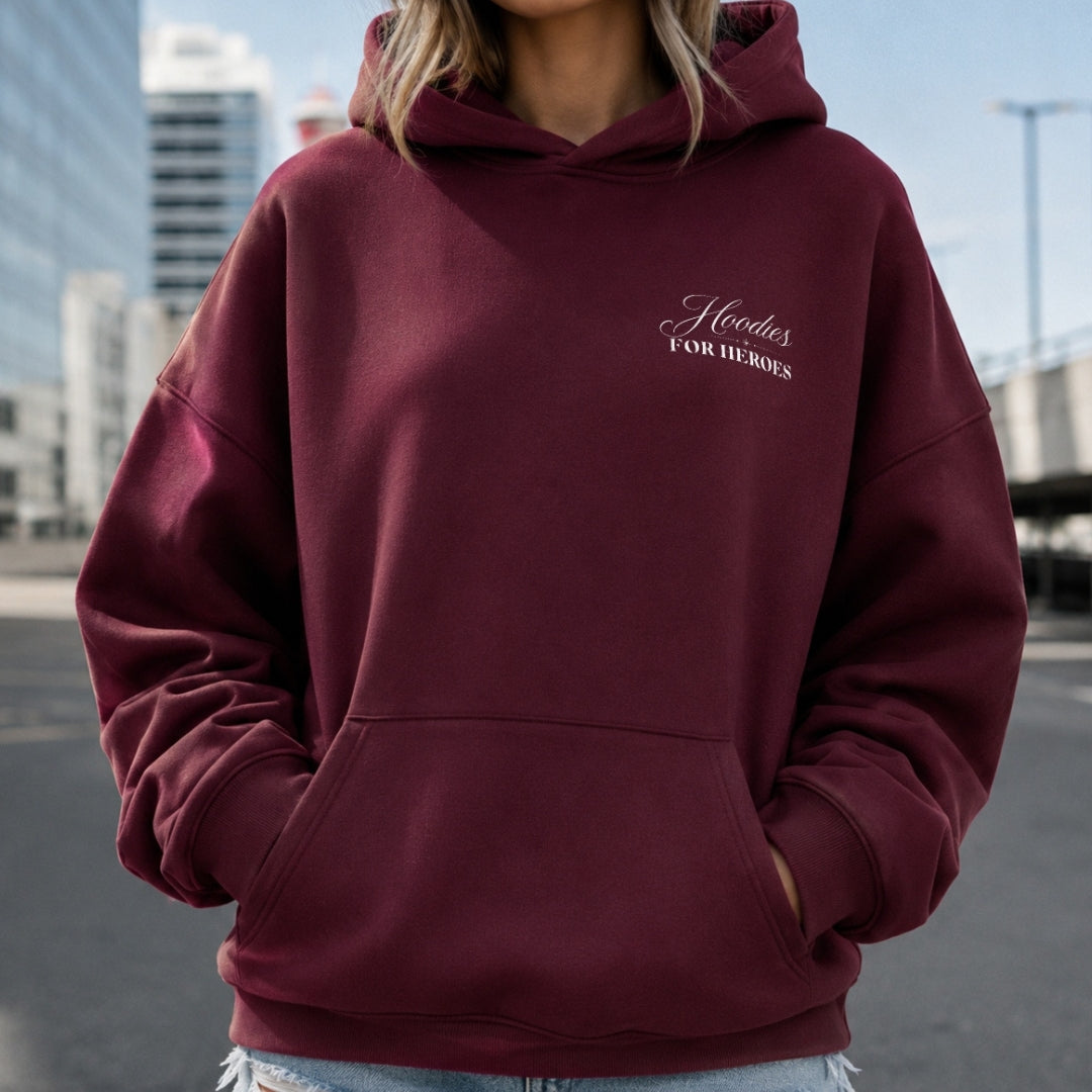 Sunrise Again Hoodie - Burgundy Front