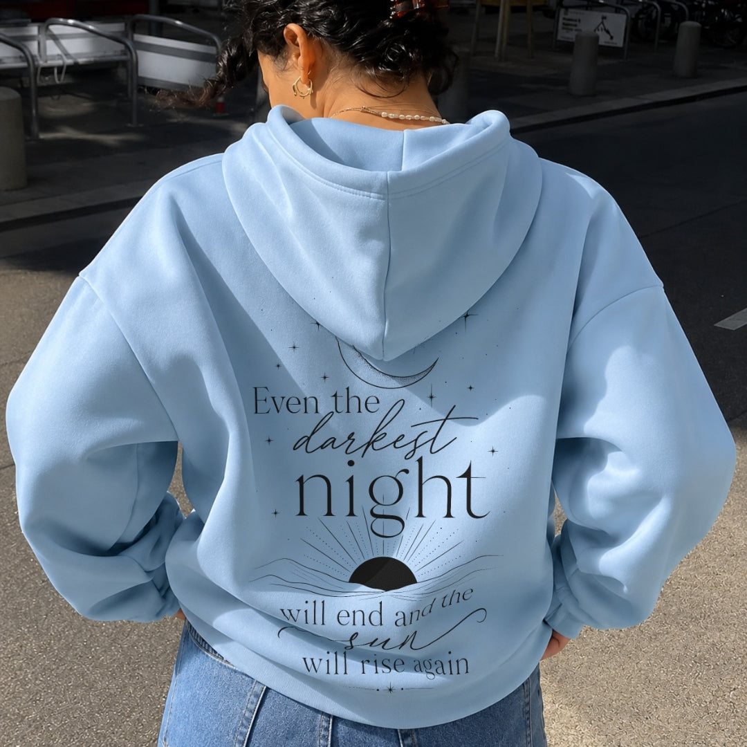 Sunrise Again Hoodie - Sky Blue Back