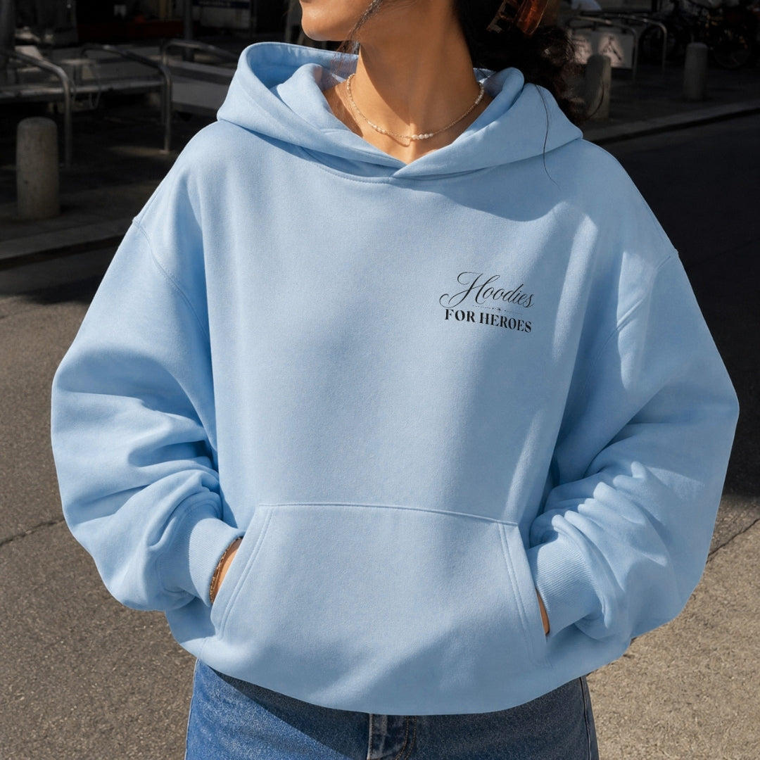 Sunrise Again Hoodie - Sky Blue Front