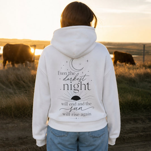 Sunrise Again Hoodie - White Back