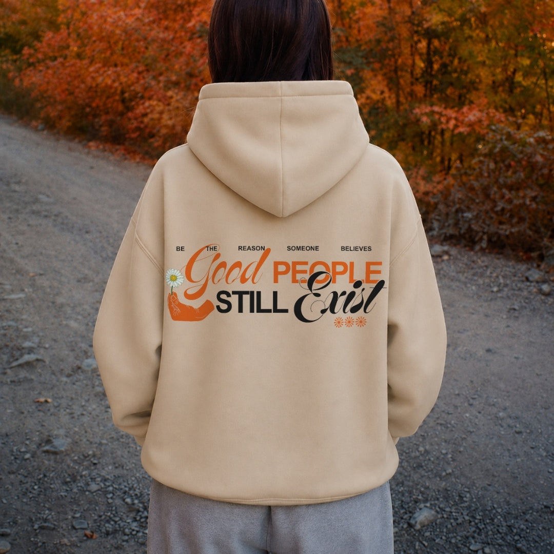 Good People Hoodie - Warm Sand Back