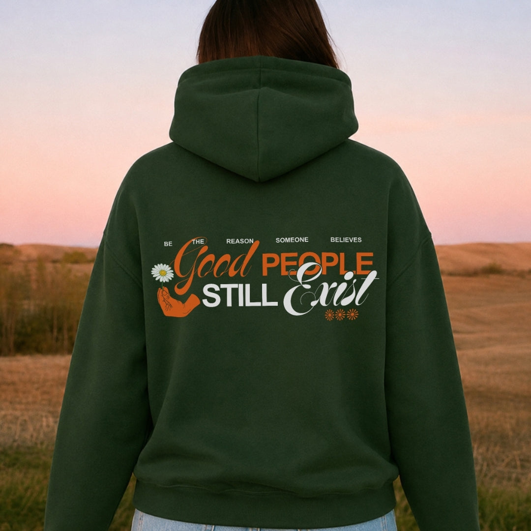 Good People Hoodie - Forest Green Back
