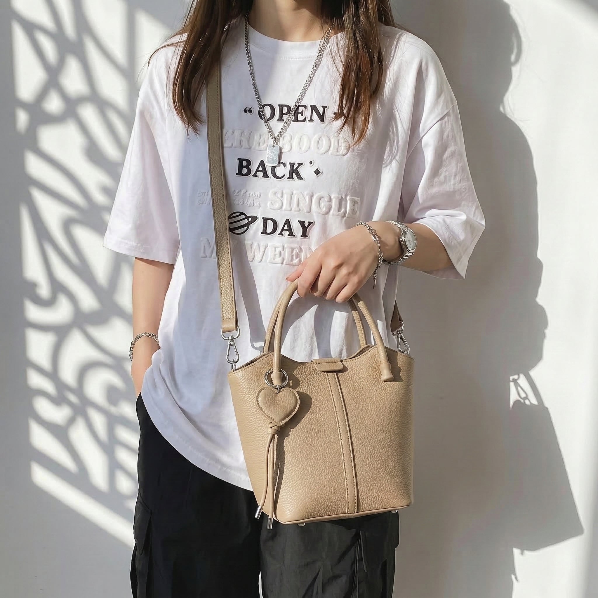 Leather Heart Bag