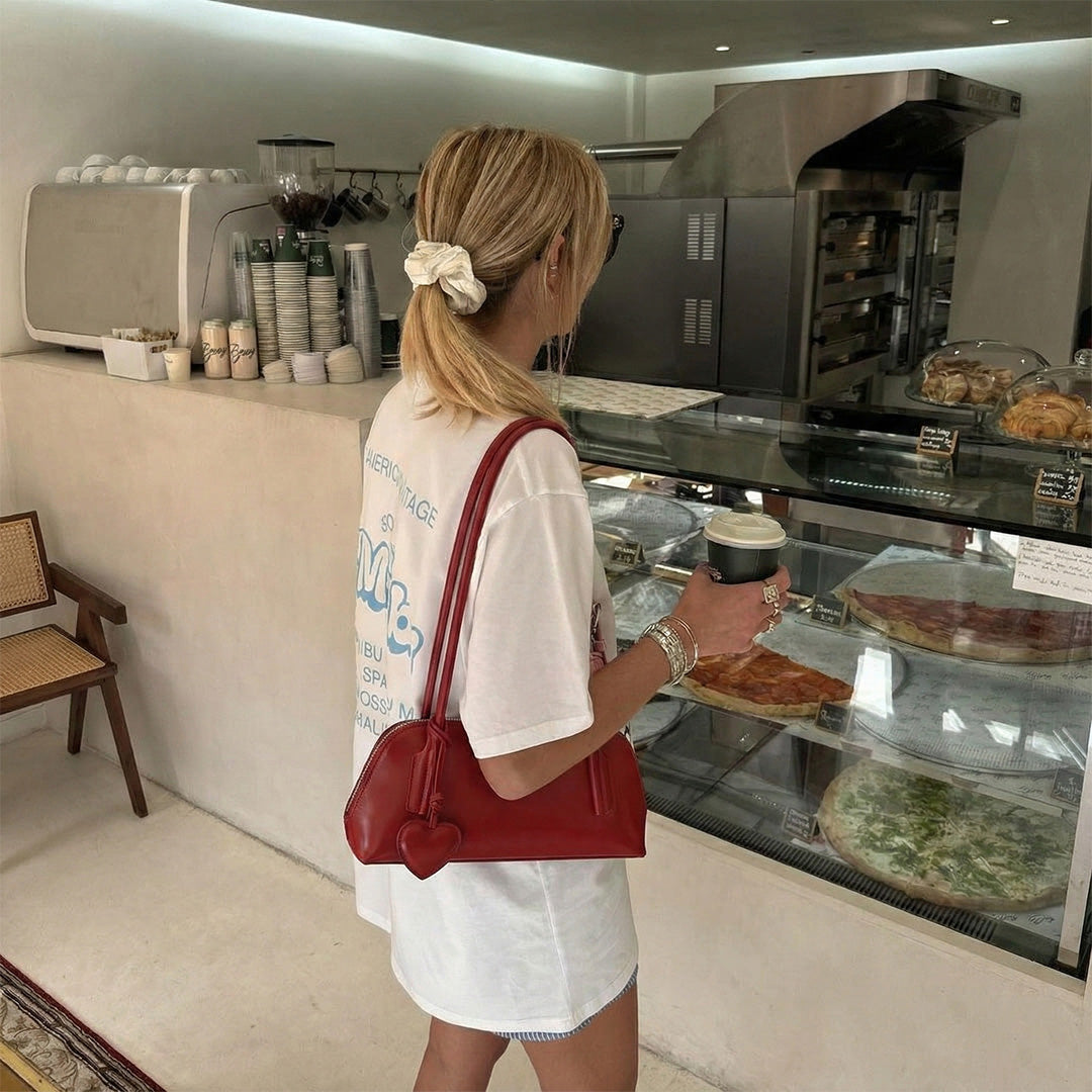 Oval Heart Shoulder Bag