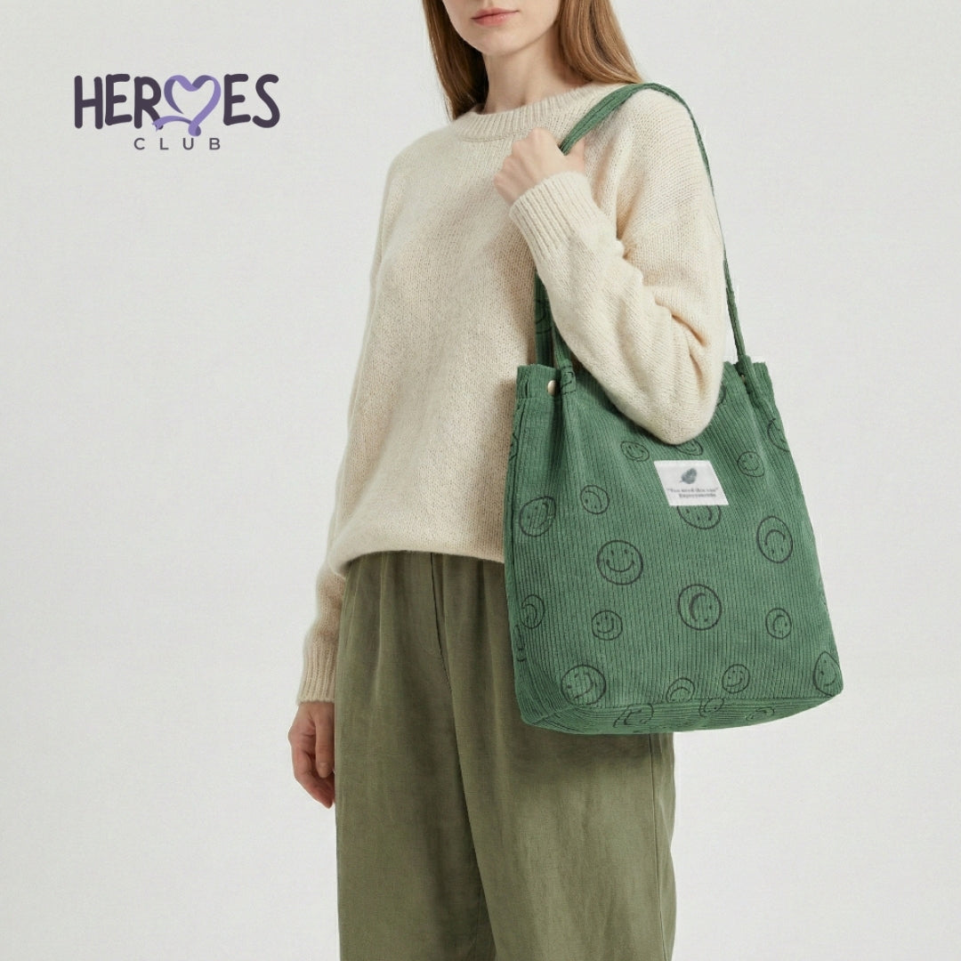 Corduroy Smile Bag