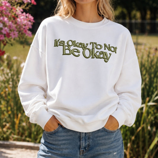 It's Okay Sweater - White Front