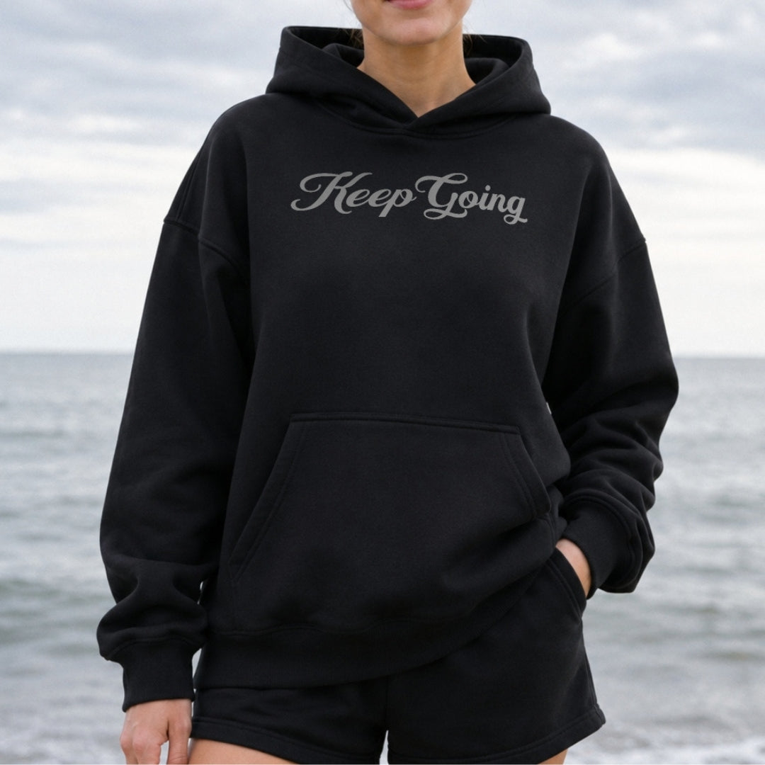 Keep Going Hoodie - Black Front