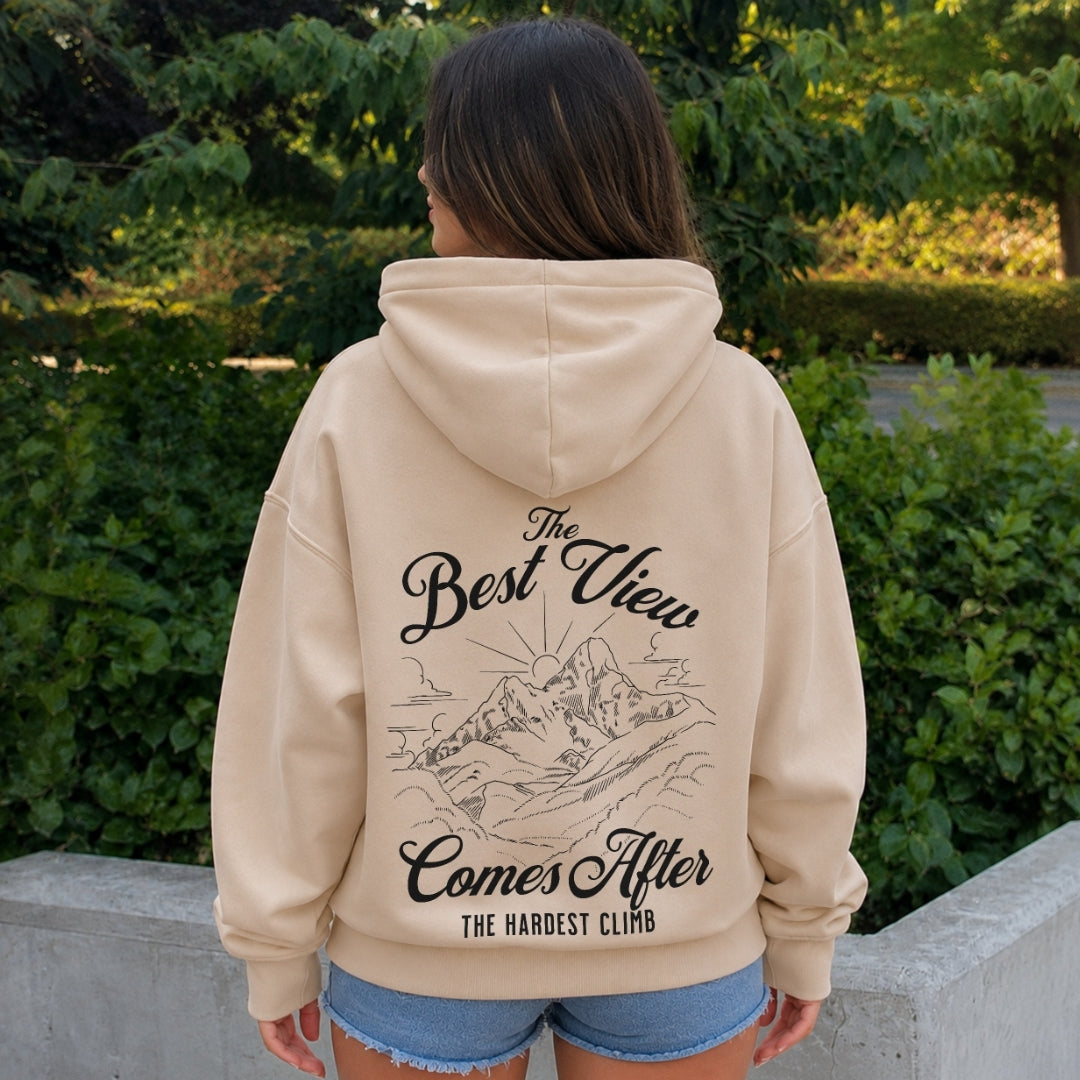 Keep Going Hoodie - Warm Sand Back