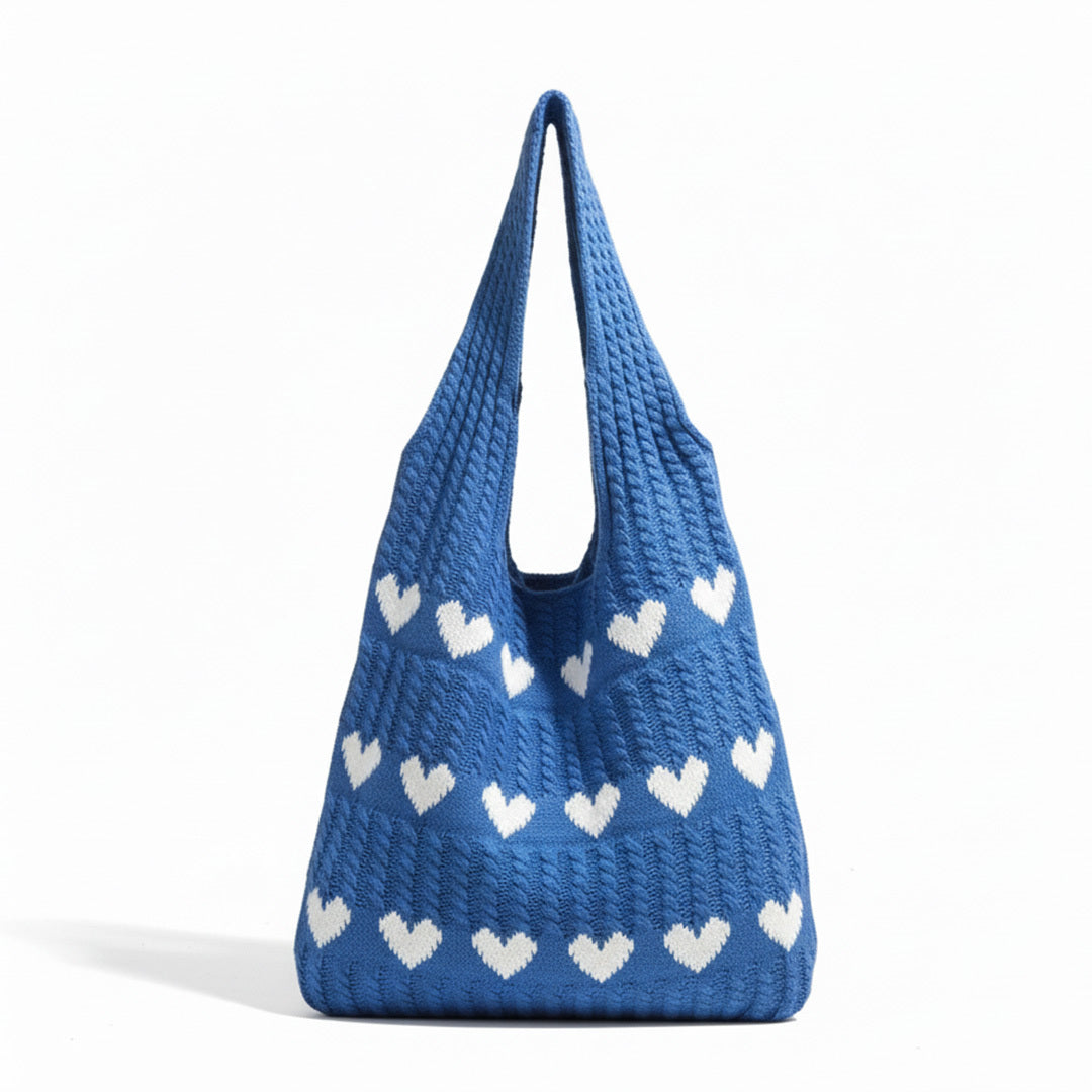 Knitted Heart Bag