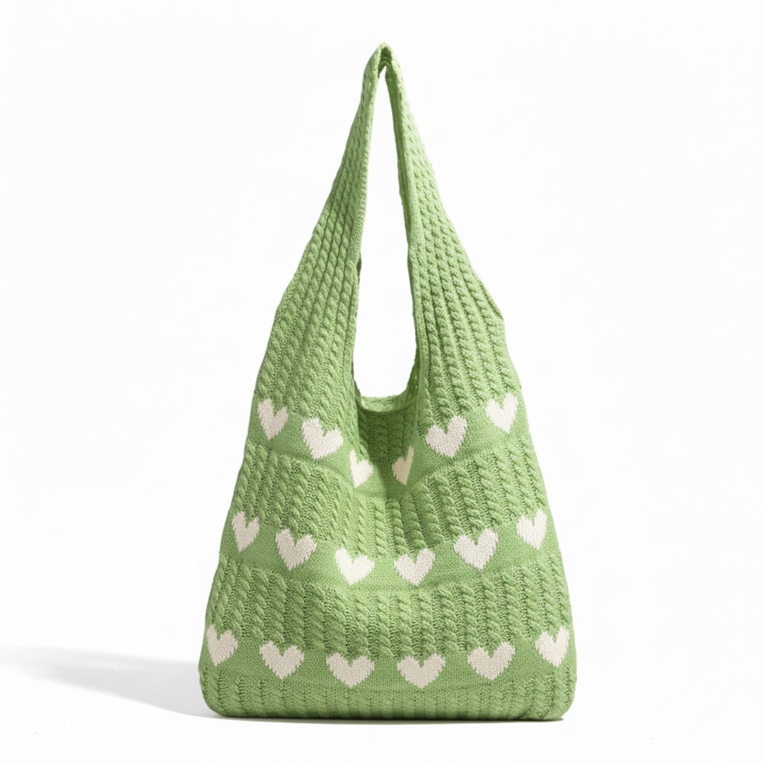 Knitted Heart Bag