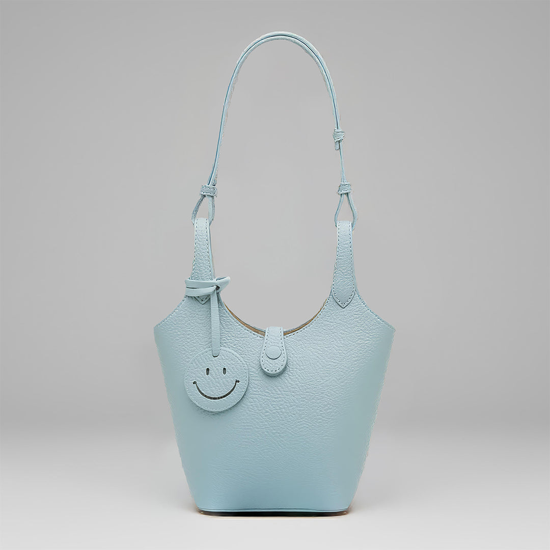 Leather Smile Bucket Bag