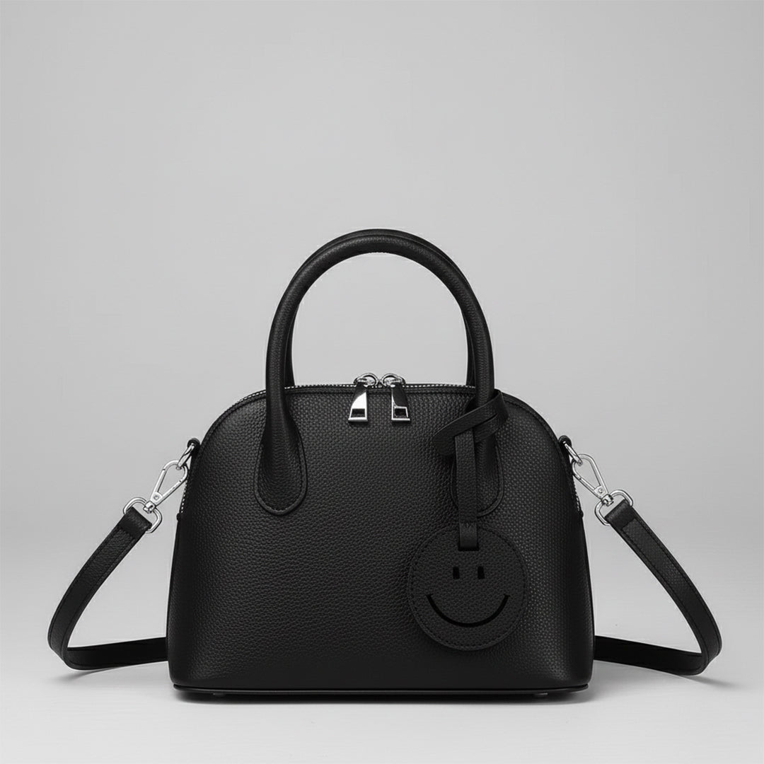 Leather Smile Dome Satchel