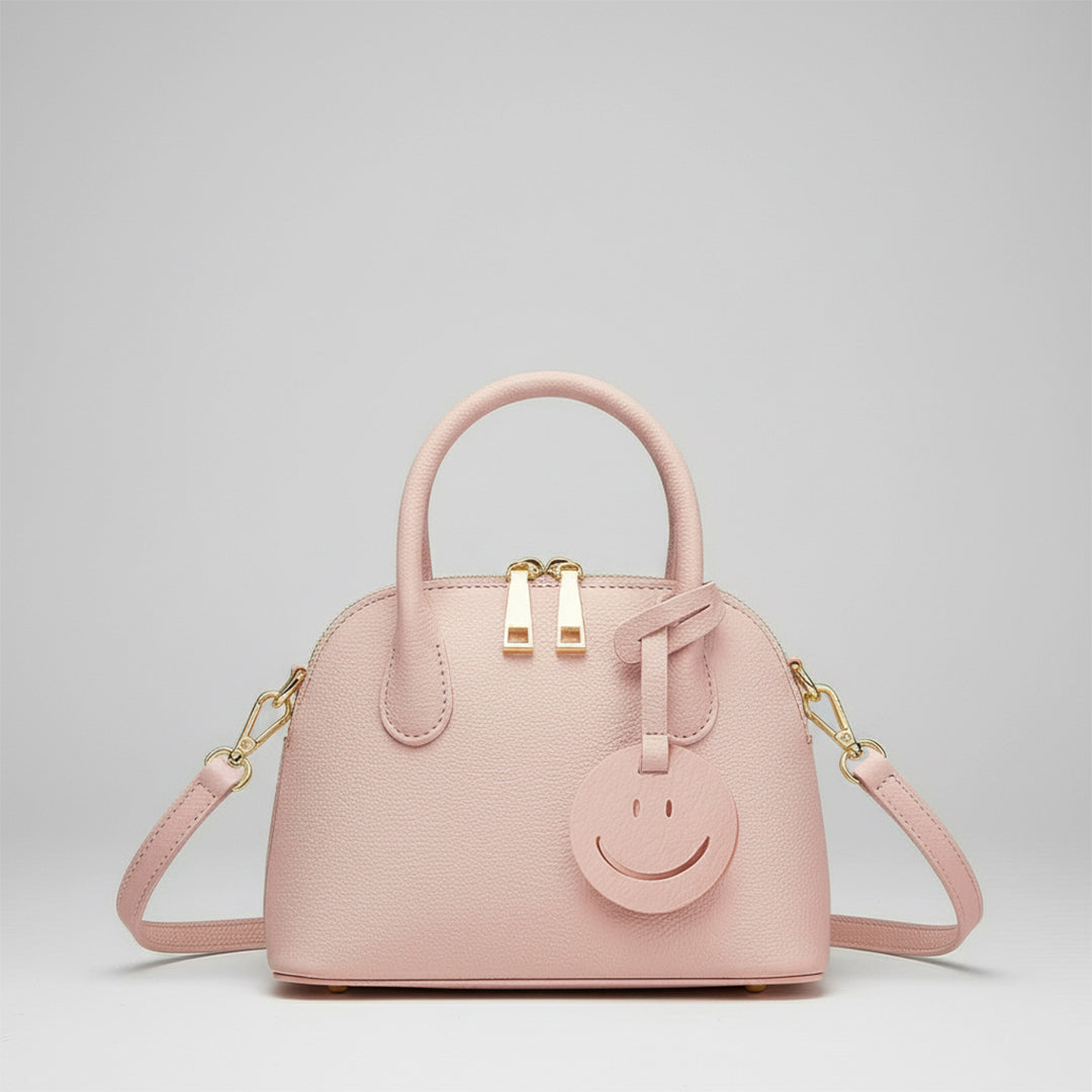 Leather Smile Dome Satchel