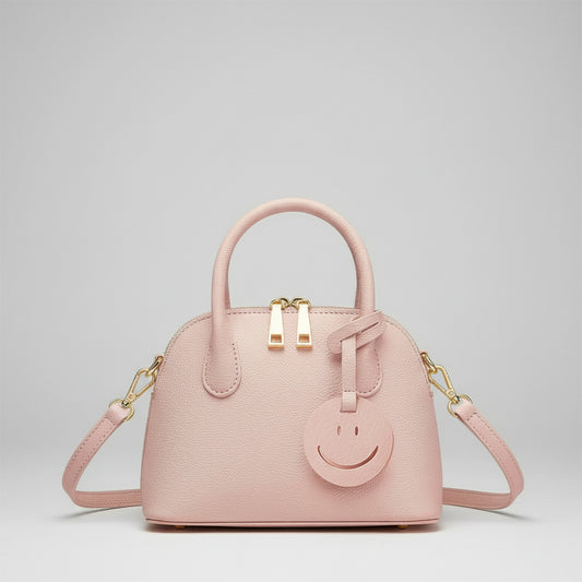 Leather Smile Dome Satchel