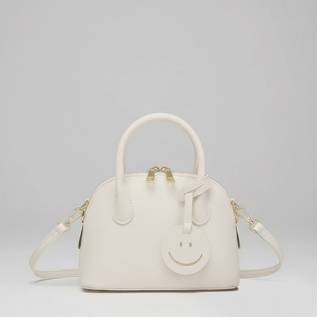 Leather Smile Dome Satchel