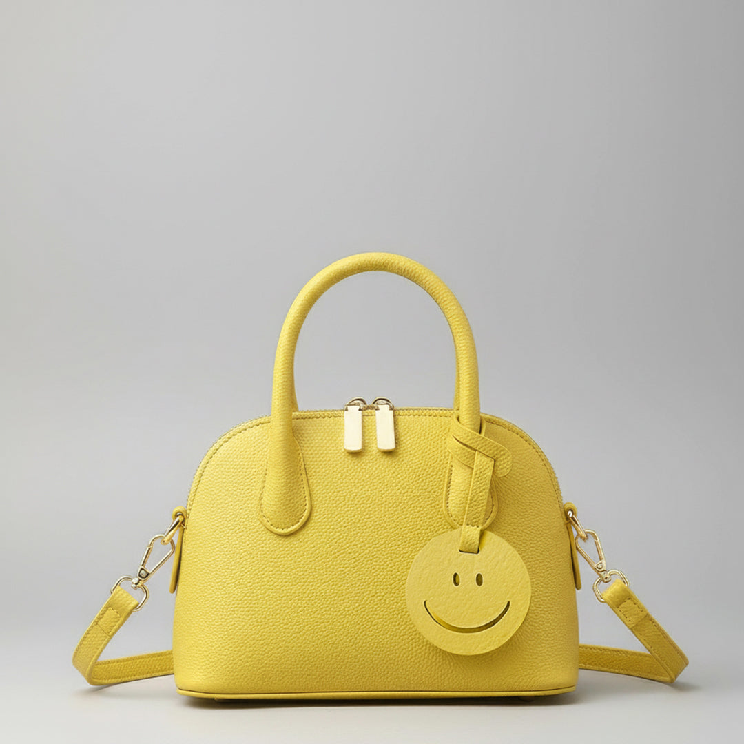 Leather Smile Dome Satchel