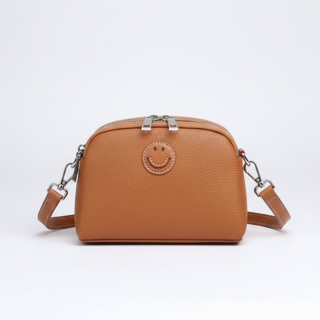 Leather Smile Shoulder Bag