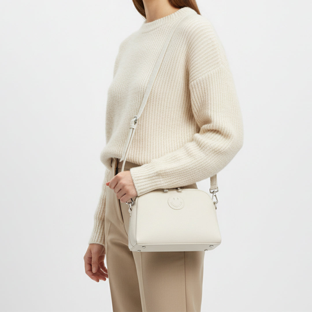 Leather Smile Shoulder Bag