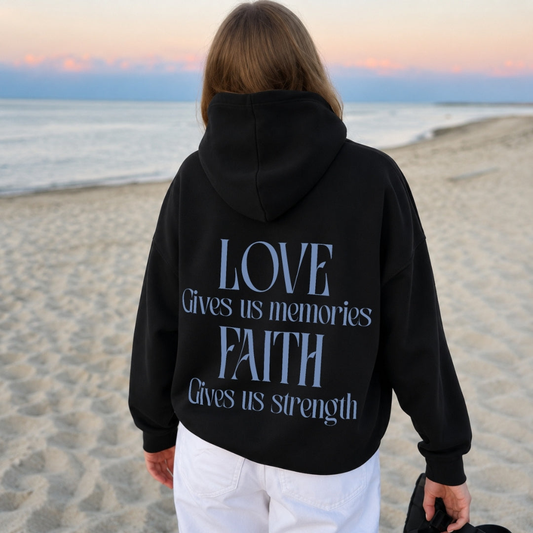 Love & Faith Hoodie - Black Back