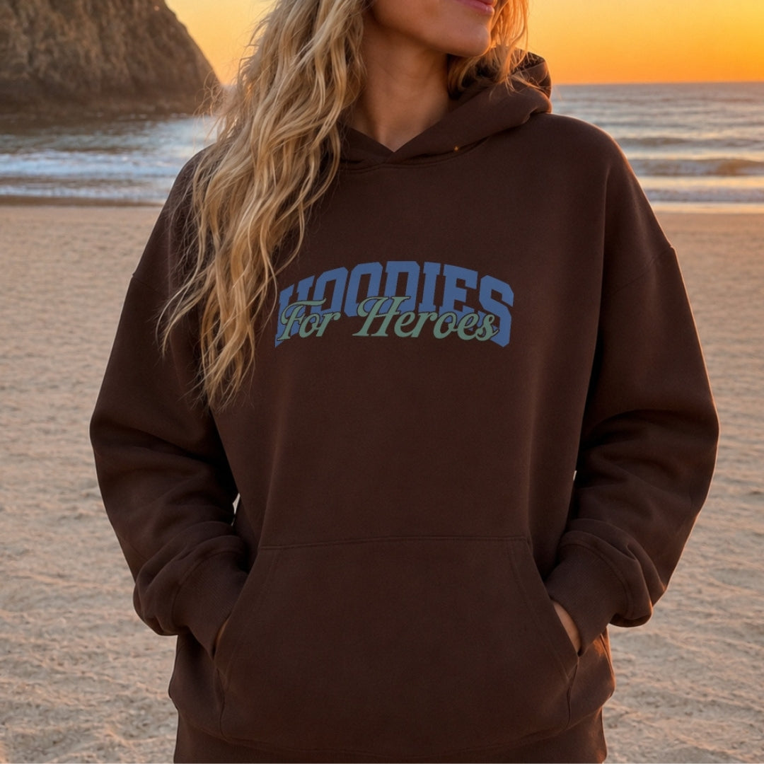 Love & Faith Hoodie - Chocolate Brown Front