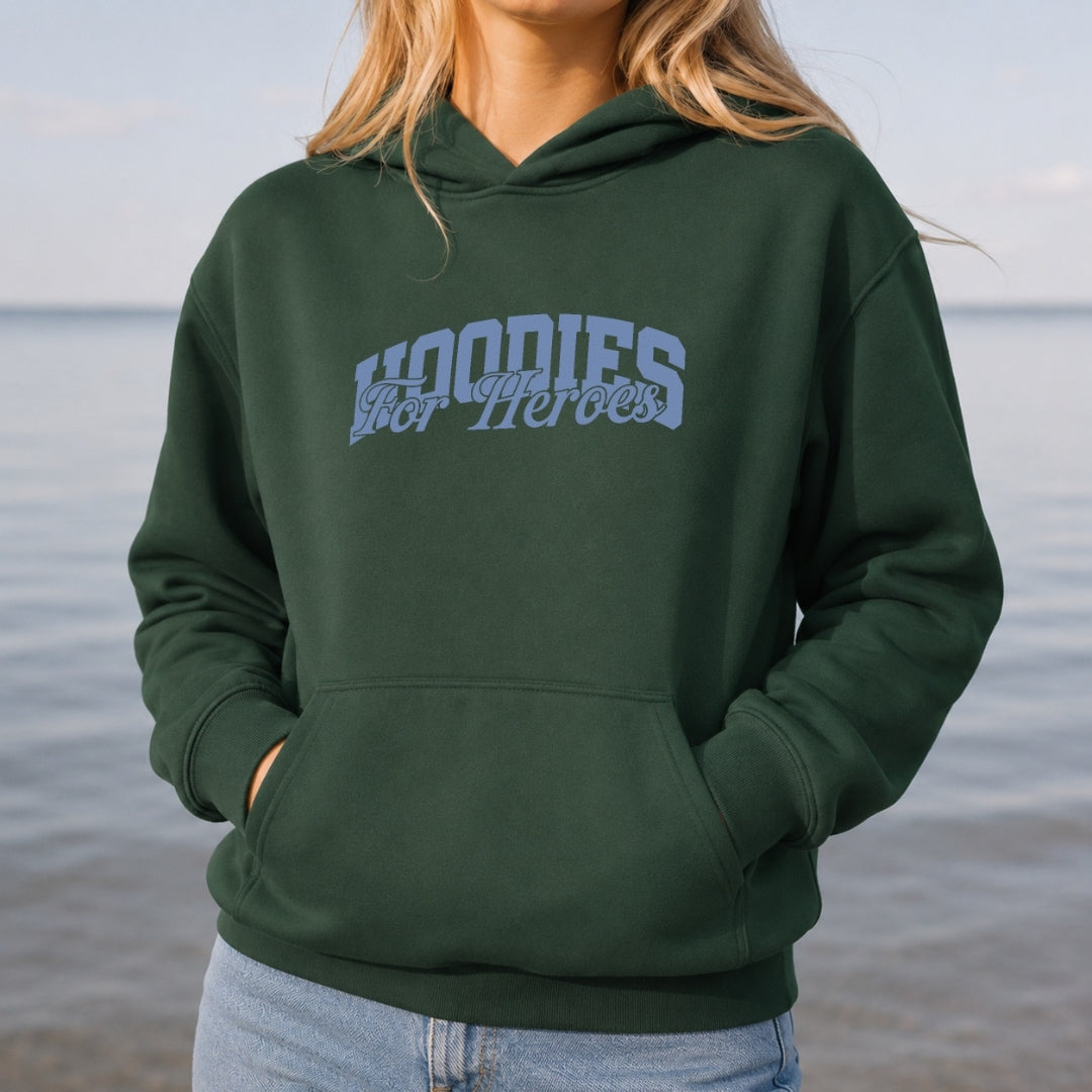 Love & Faith Hoodie - Forest Green Front