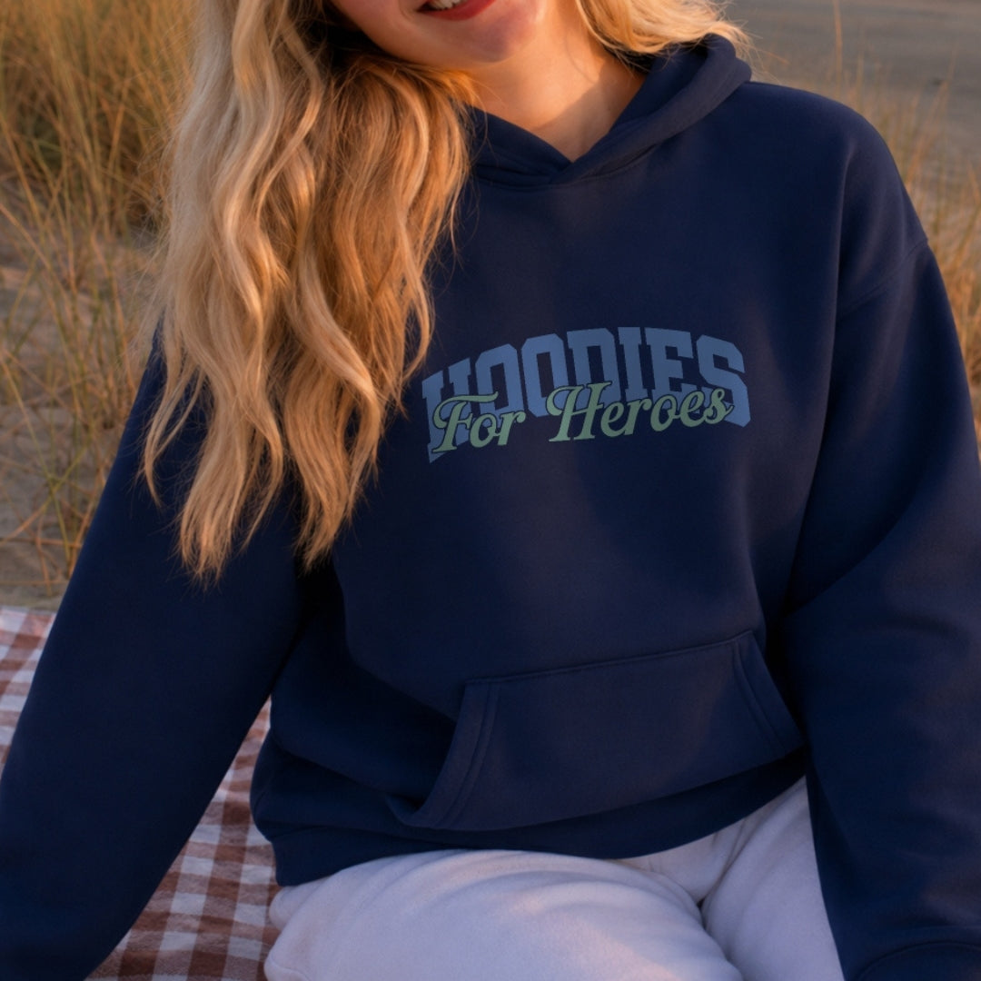 Love & Faith Hoodie - Navy Front