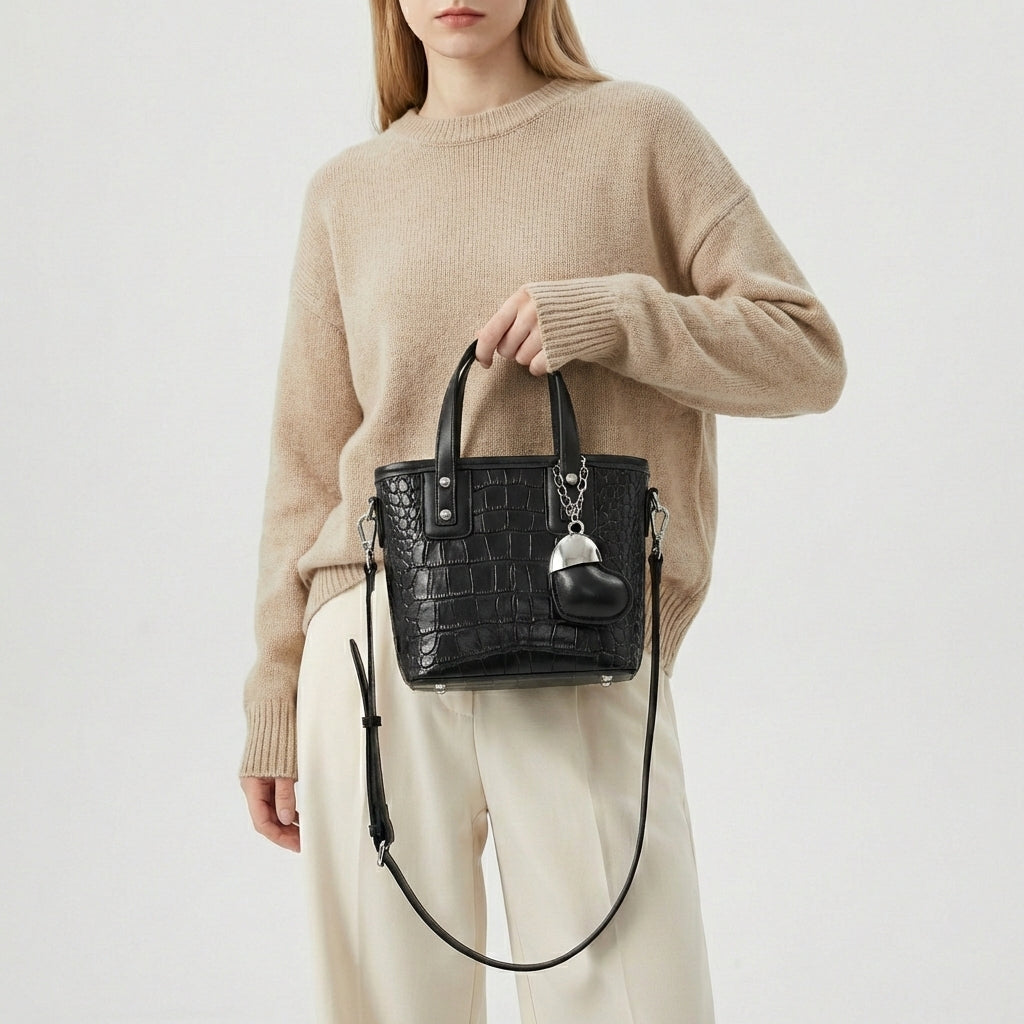 Croco Heart Bag