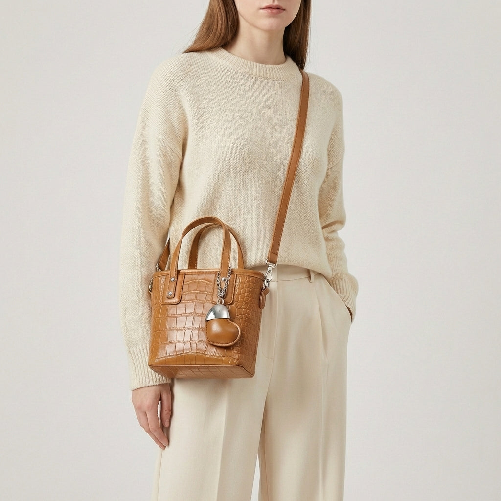 Croco Heart Bag