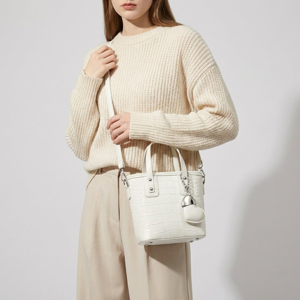 Croco Heart Bag
