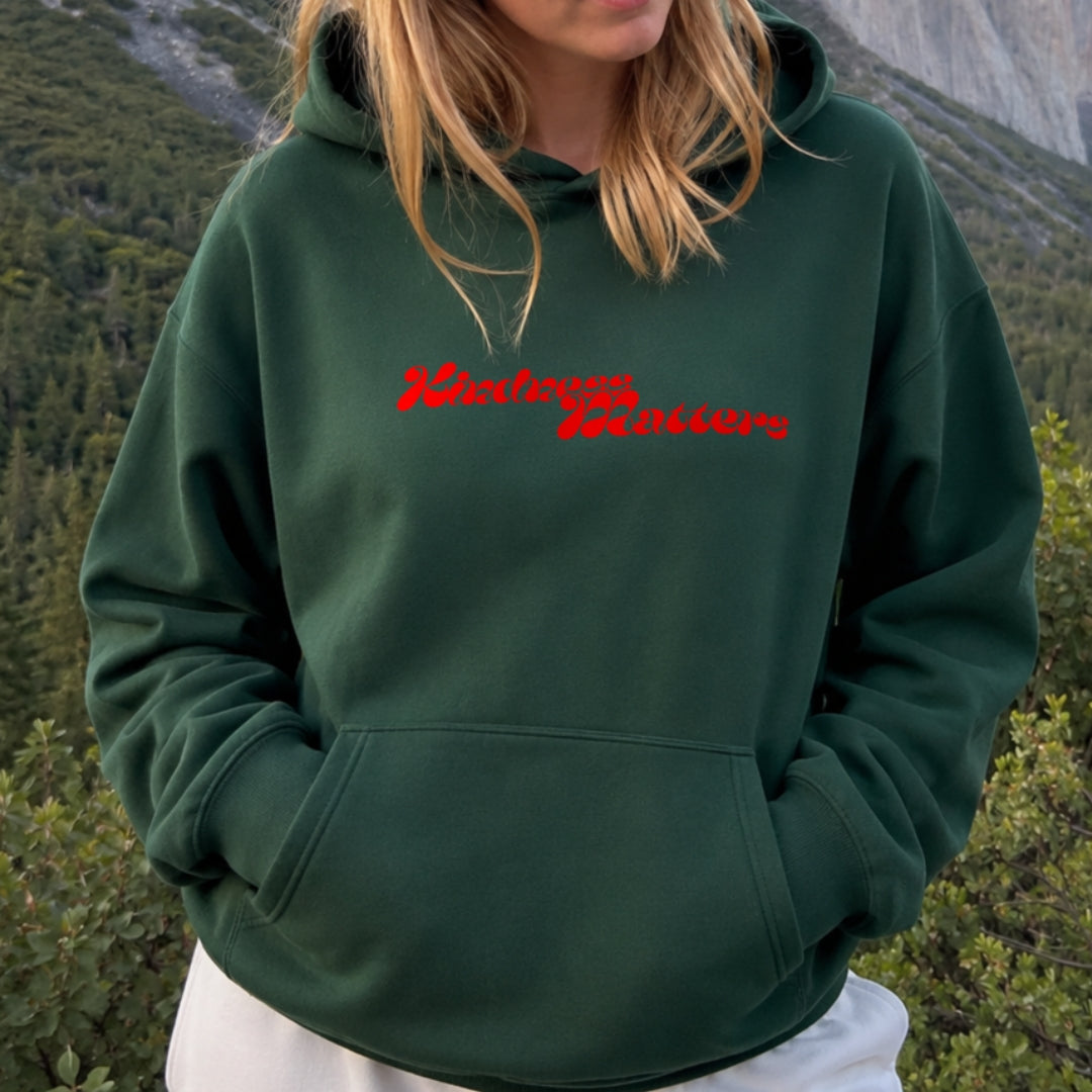 One Kind Word Hoodie - Forest Green Front