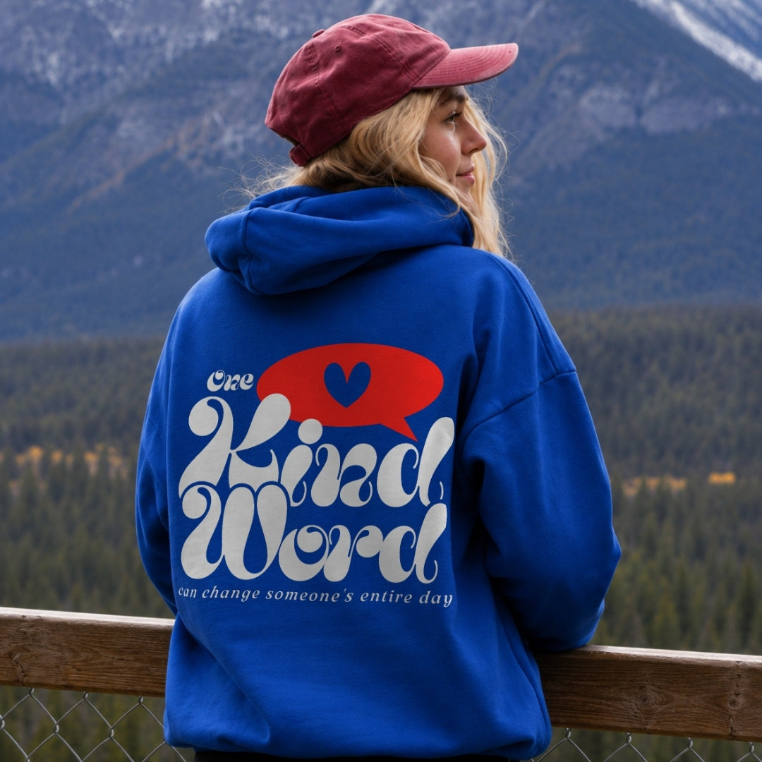 One Kind Word Hoodie - Royal Blue Back