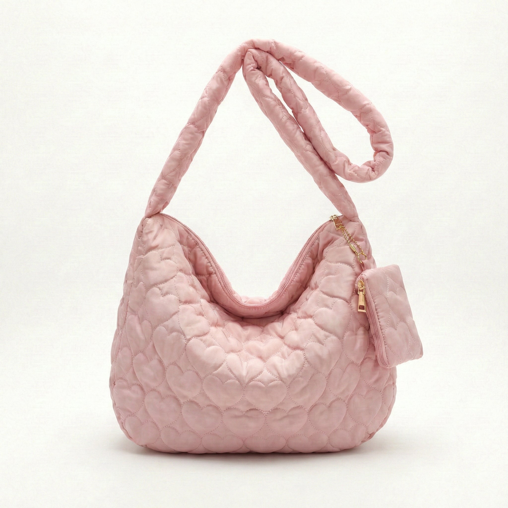 Quilted Heart Shoulder Bag