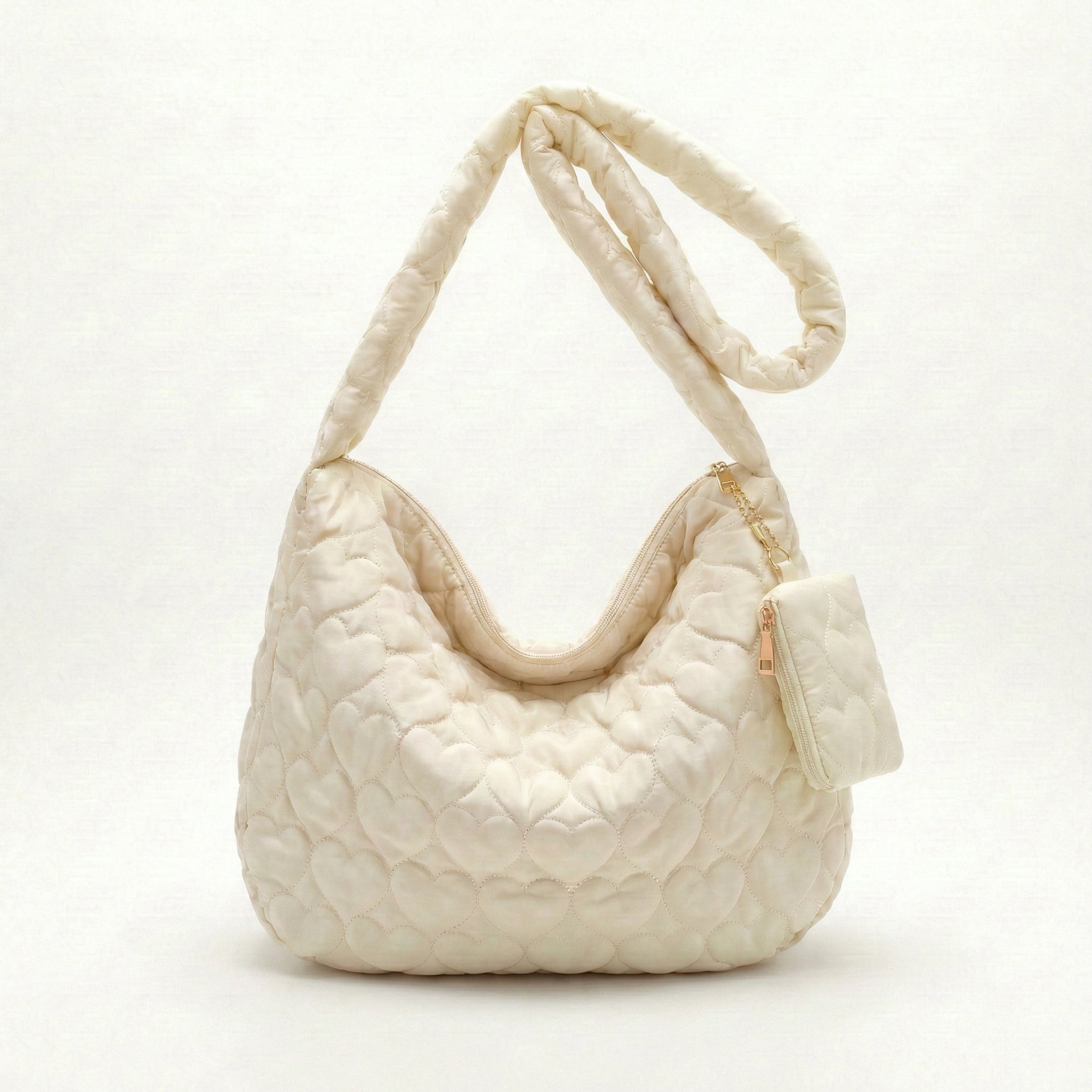 Quilted Heart Shoulder Bag