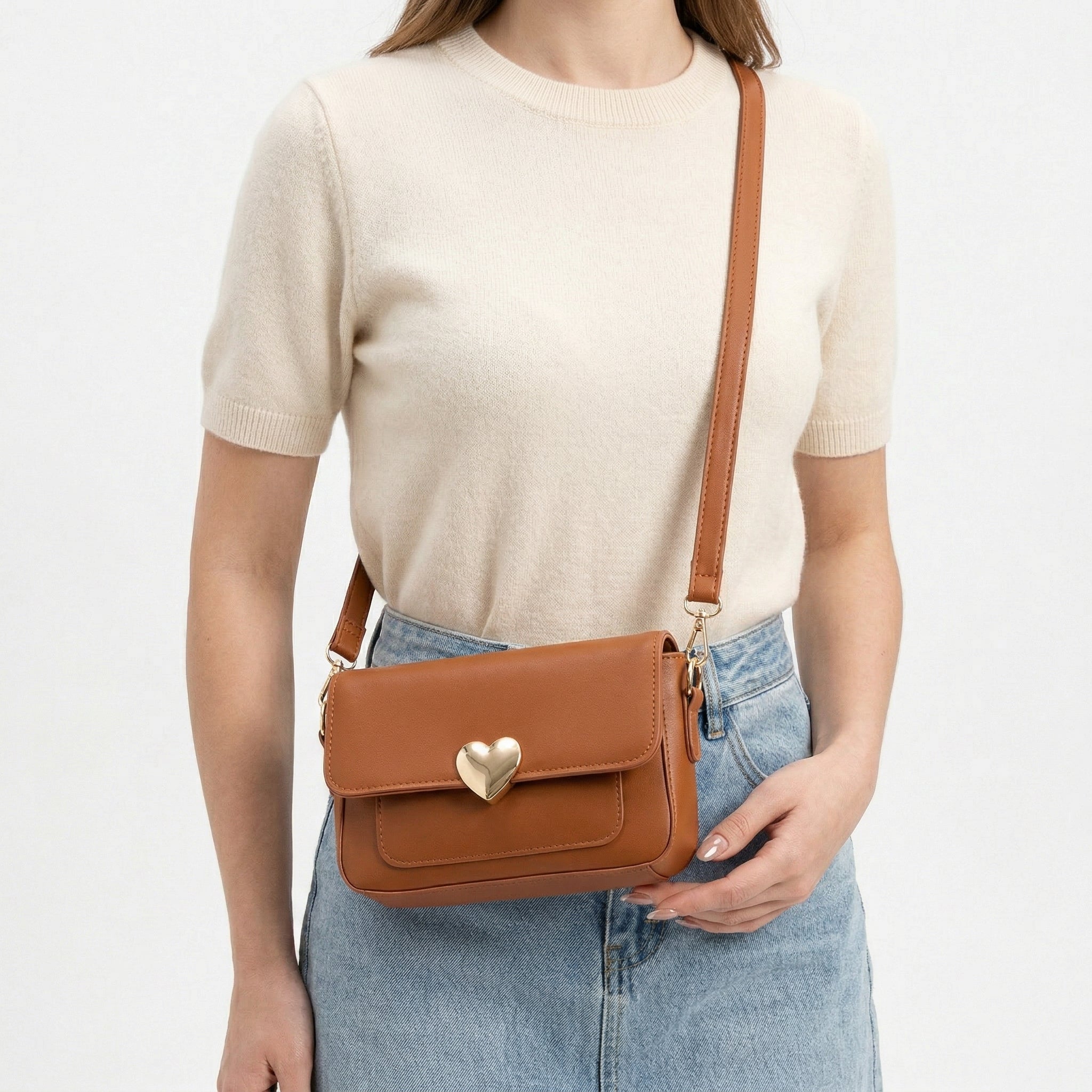 Golden Heart Crossbody