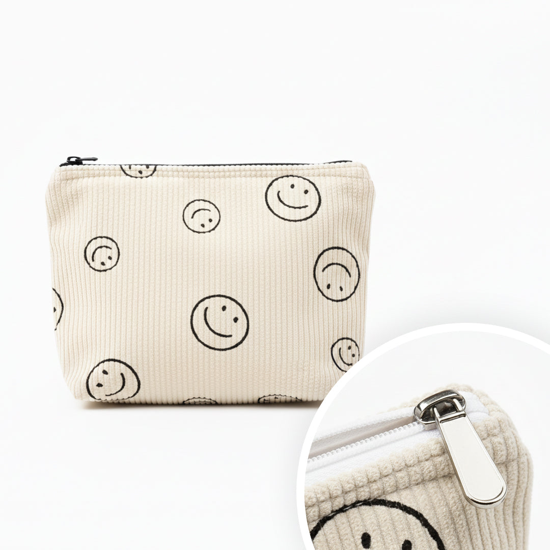 Corduroy Smile Cosmetic Bag
