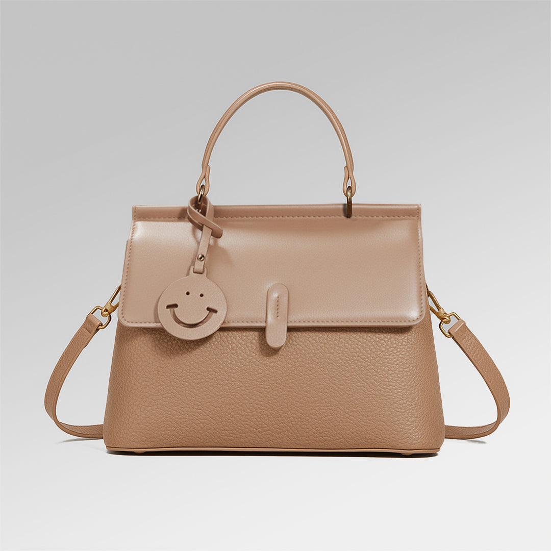 Leather Smile Messenger Bag