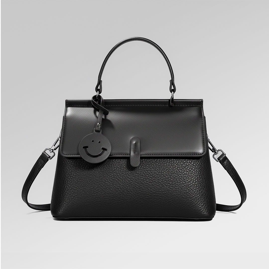 Leather Smile Messenger Bag