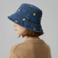 Denim Smile Bucket Hat